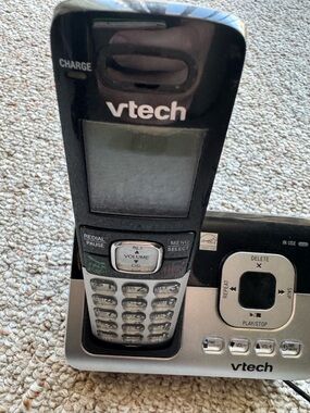 VTech Silver & Black Cordless Phone with Base - VTech